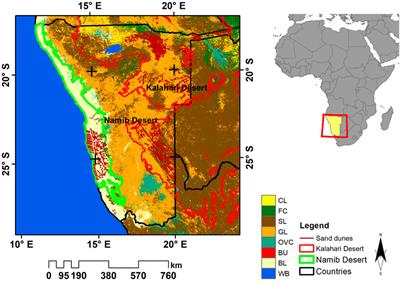 Meteorological Influence of Mineral Dust Distribution Over South-Western Africa Deserts Using Reanalysis and Satellite Data